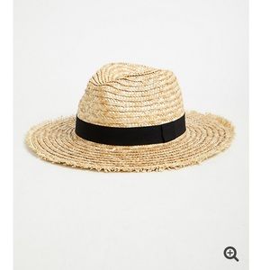 Torrid TAN STRAW CONTRAST BAND FEDORA
